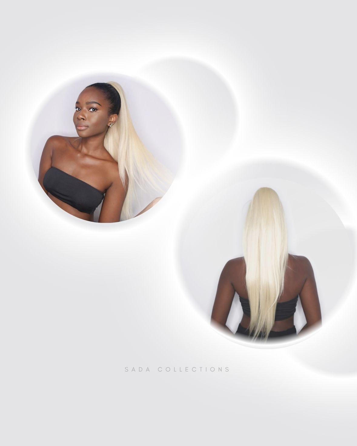 WIG ME UP TZB 26A V 613 Toupet Coda Di Cavallo Lunghi Lisci Onda Biondo Platino 45 Cm - Foto 6