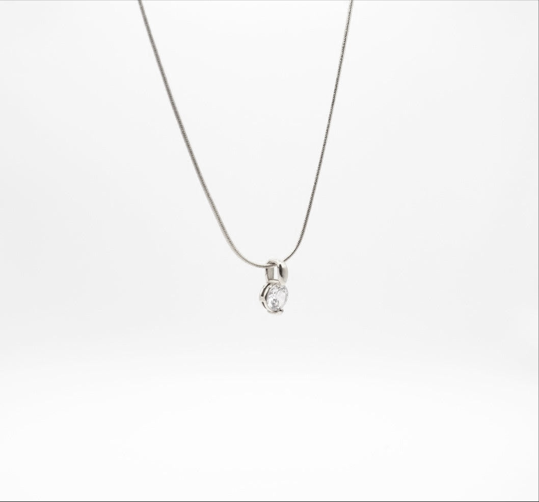 Collana con zircone silver