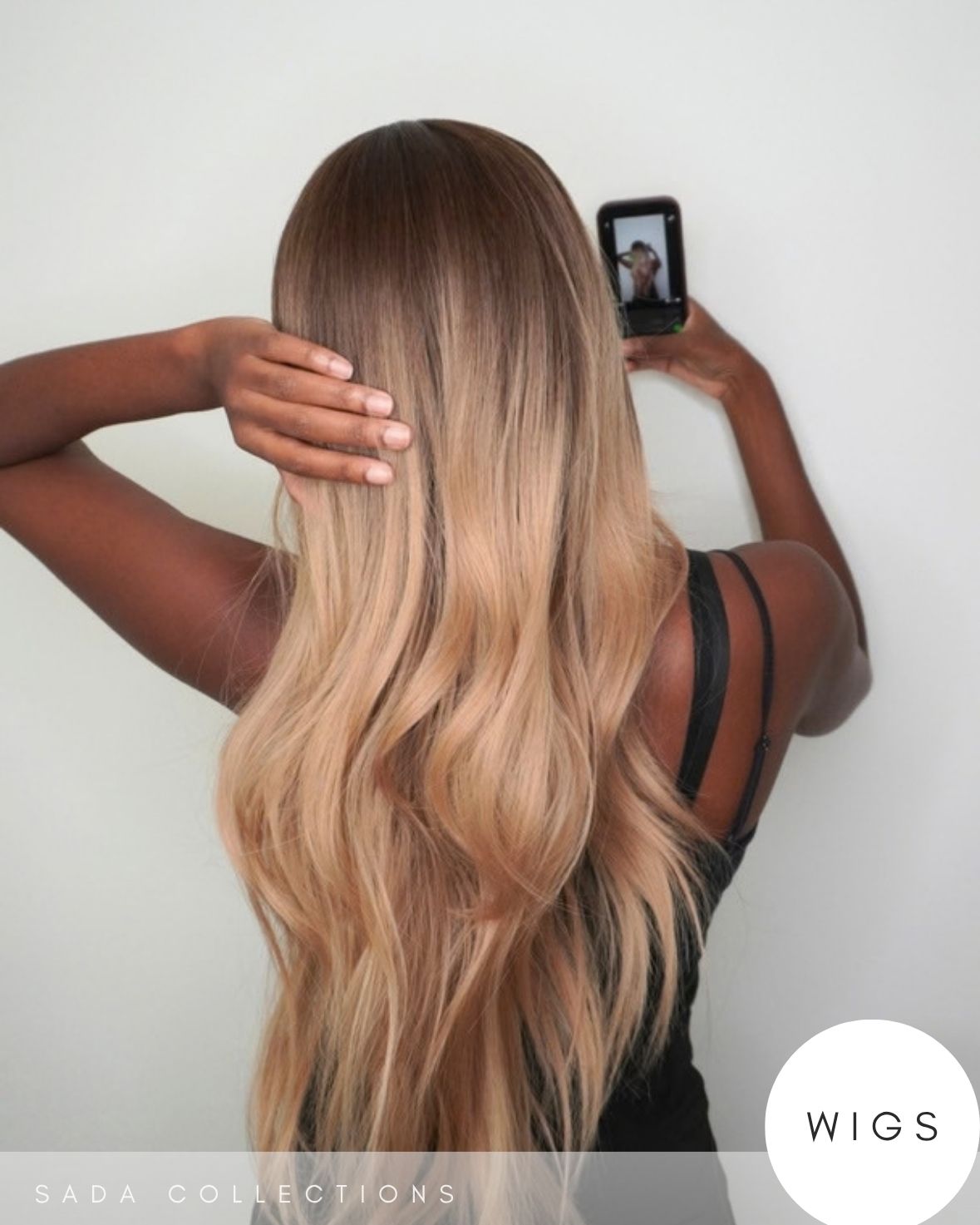 Elodie – Parrucca Mossa Castano Moka Sfumato Biondo Beige