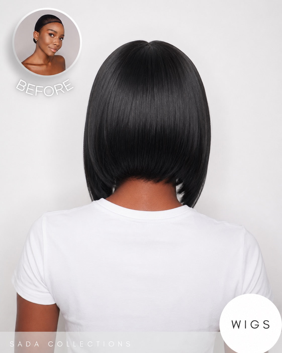 Selena – Parrucca Lace Front Nera Caschetto Liscio