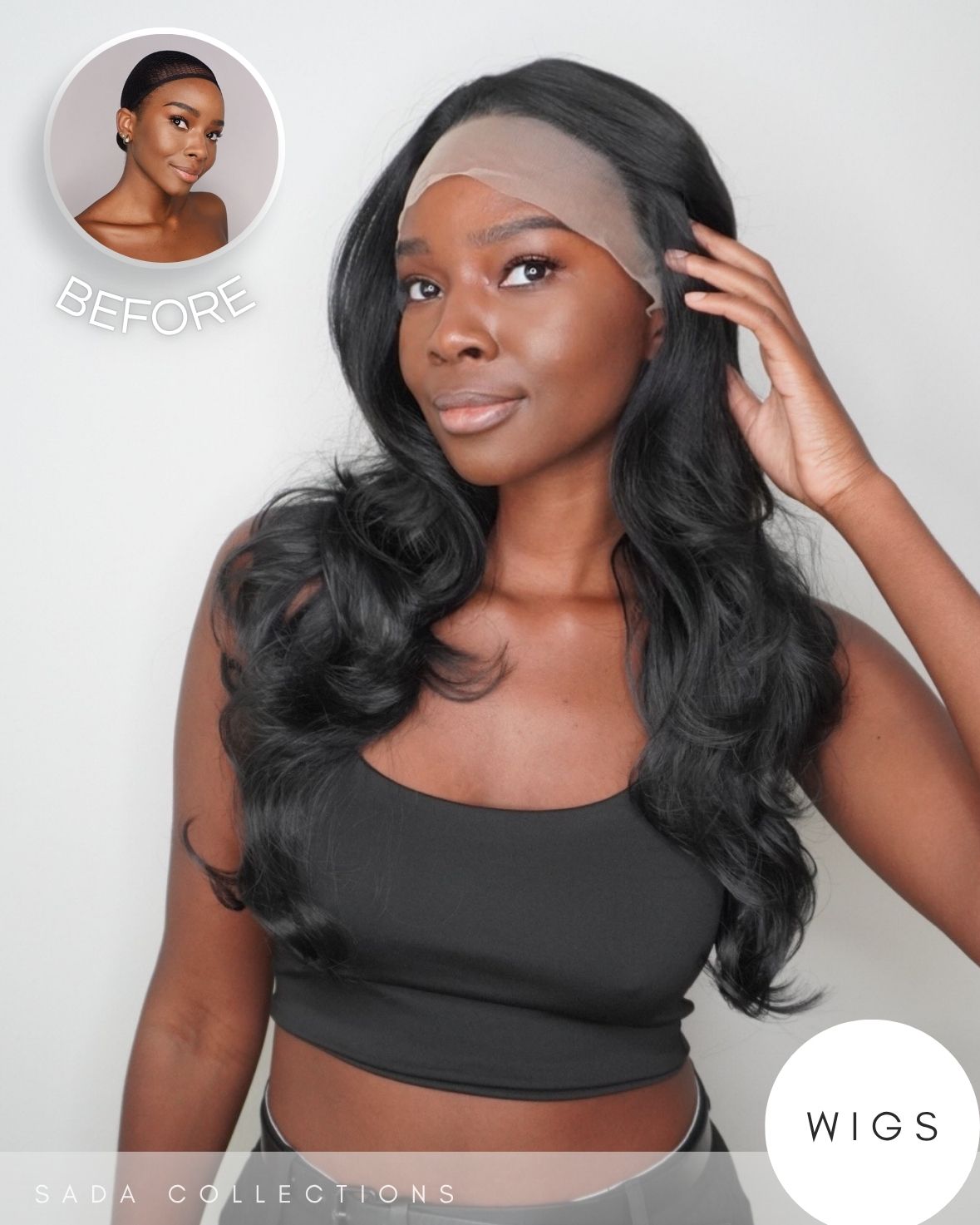 Parrucca Arielle – Black Lace Front