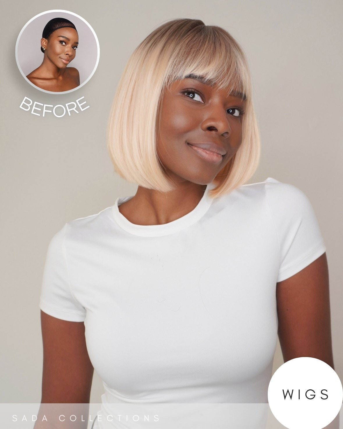 Mia Blonde Fringe Bob