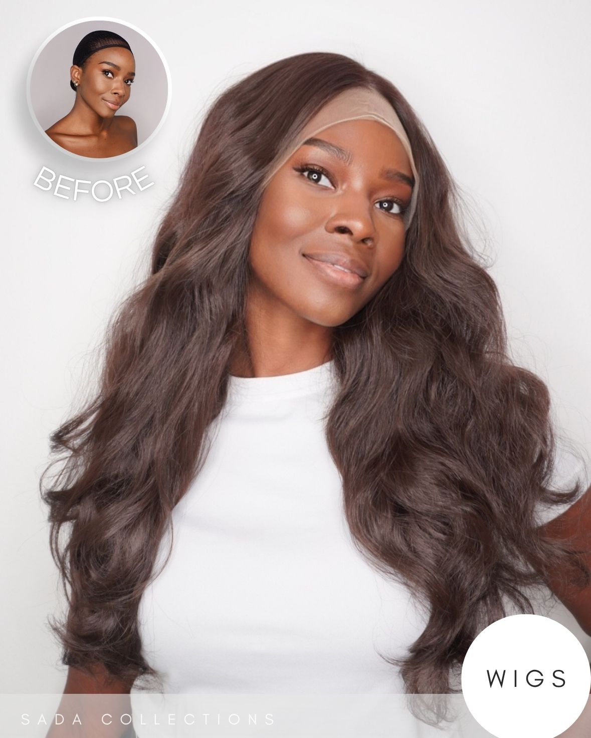 Giulia – Parrucca Lace Front Castano Cioccolato Mossa