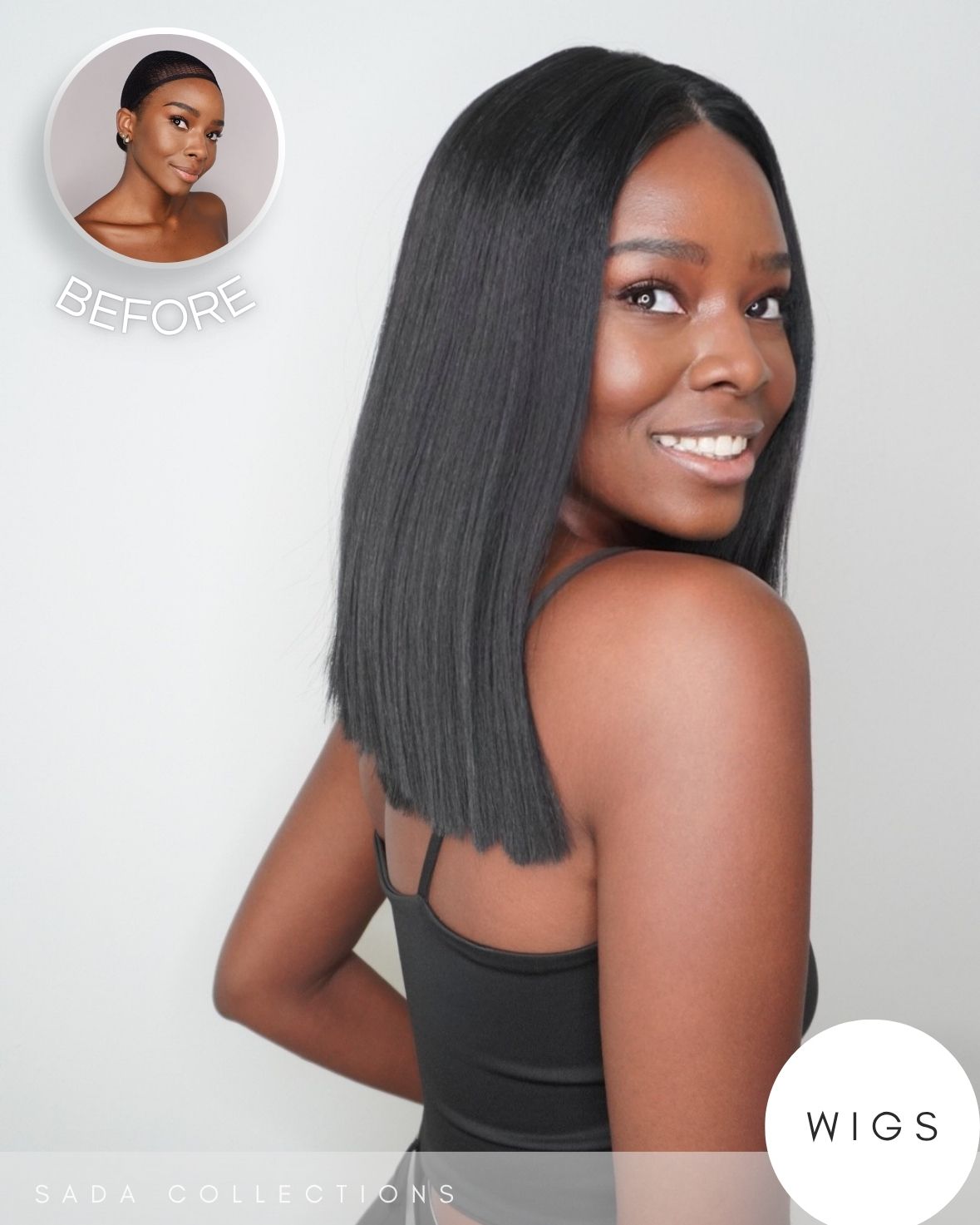Naya | Long Bob Lace Front – Nero Naturale