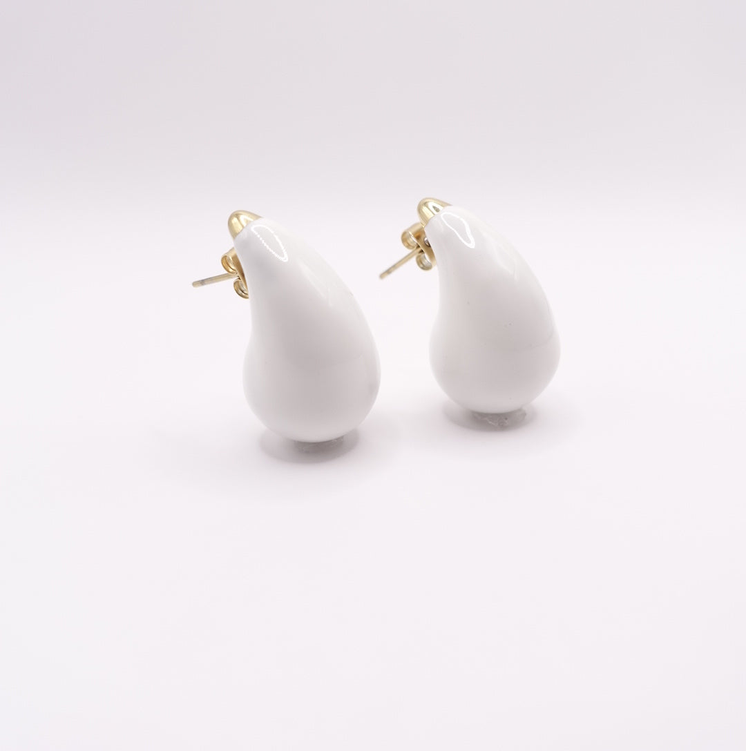 Enamelled drop earrings