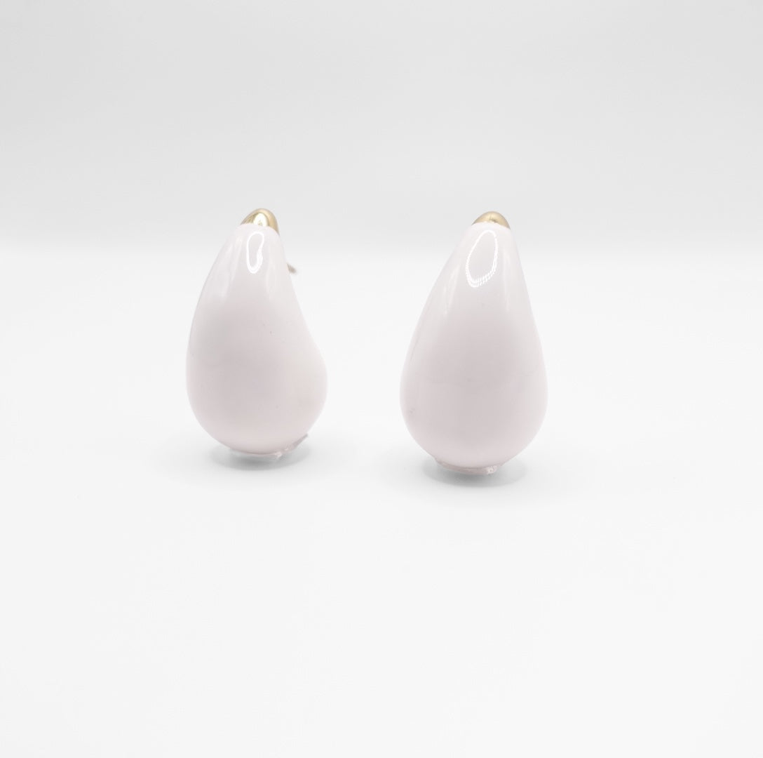 Enamelled drop earrings